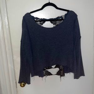 Free People Open Back Sweater